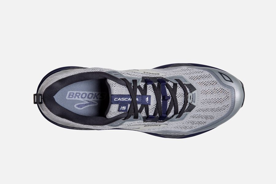 Brooks Cascadia 15 Trail Loopschoenen Heren - Zilver - 367501DCX